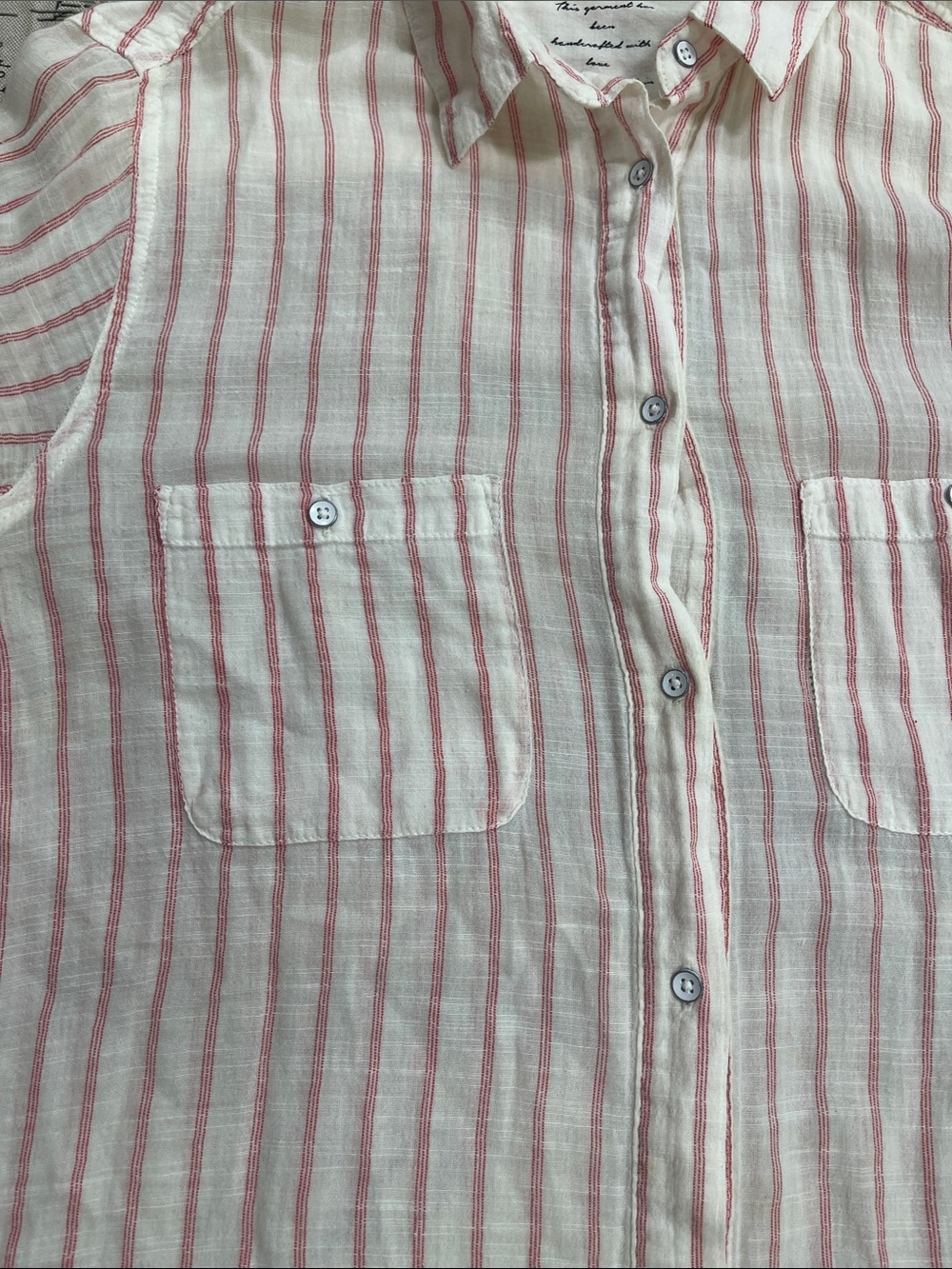 🇨🇦 Mango Semi-Transparent Button-Down Shirt - Picture 4 of 11